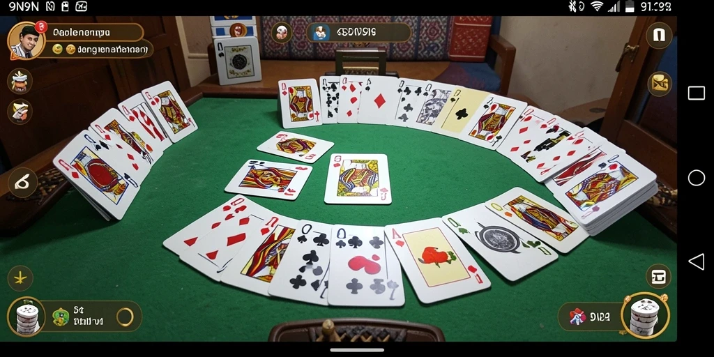Tampilan seru dari gameplay Gaple di 9N9N.