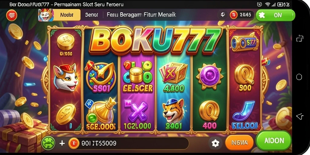 Screenshot gameplay BOSKU777 yang menampilkan keseruan bermain slot.