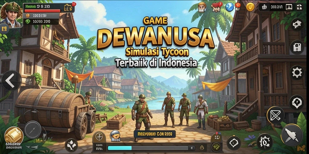 Screenshot DEWANUSA menunjukkan gameplay Tycoon yang menarik dan interaktif.