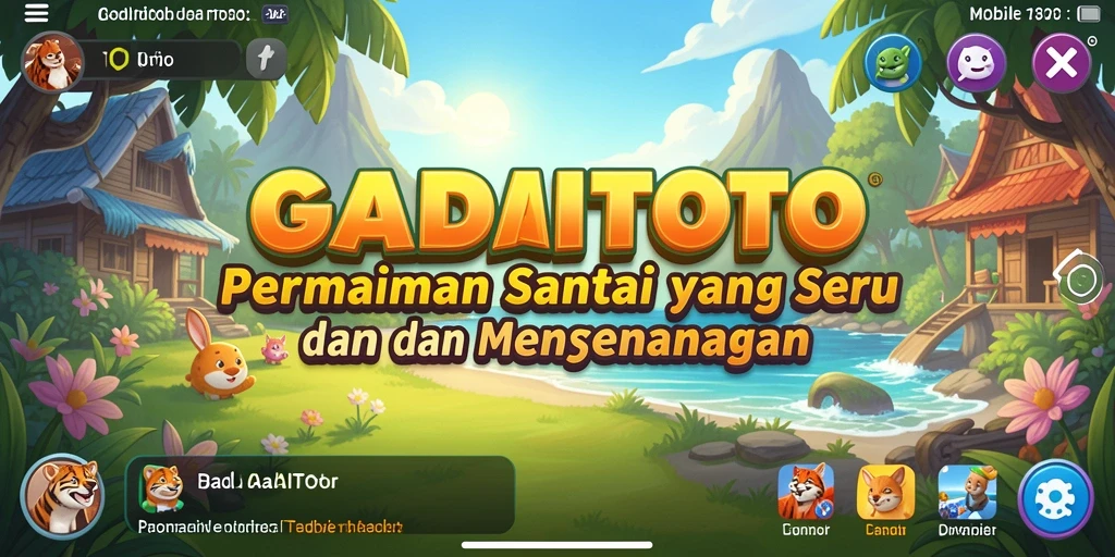 Tampilan gameplay GADAITOTO yang ceria dan penuh warna.