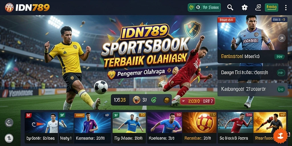 Tangkapan layar IDN789 menunjukkan fitur taruhan olahraga yang menarik.