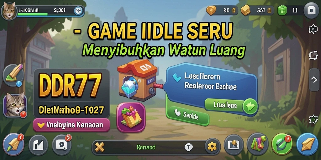 Tampilan dasar gameplay <strong>IDR77</strong> yang menampilkan pengumpulan sumber daya secara otomatis.