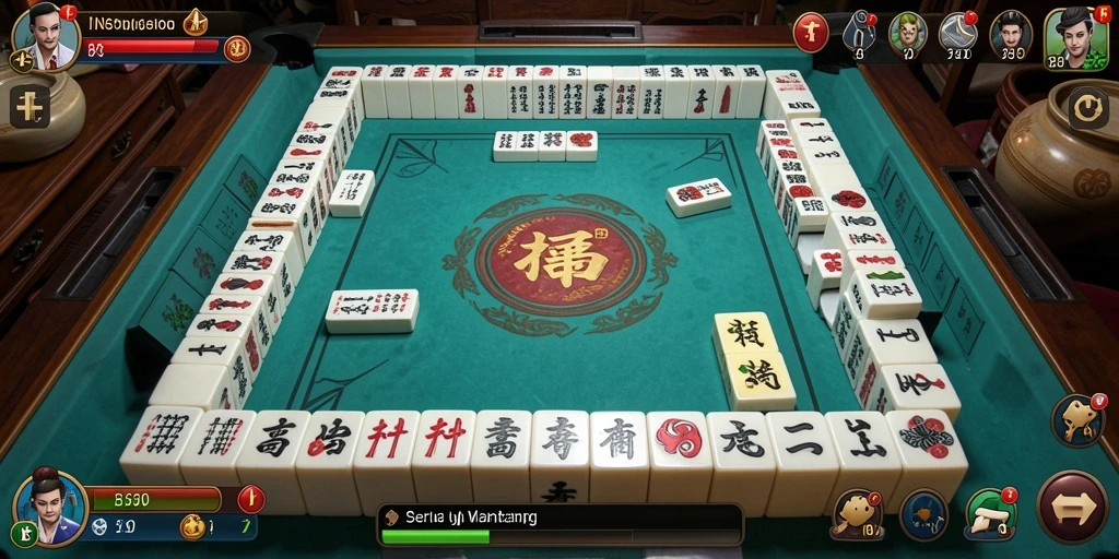 Screenshot menunjukkan gameplay menawan dari permainan Mahjong.
