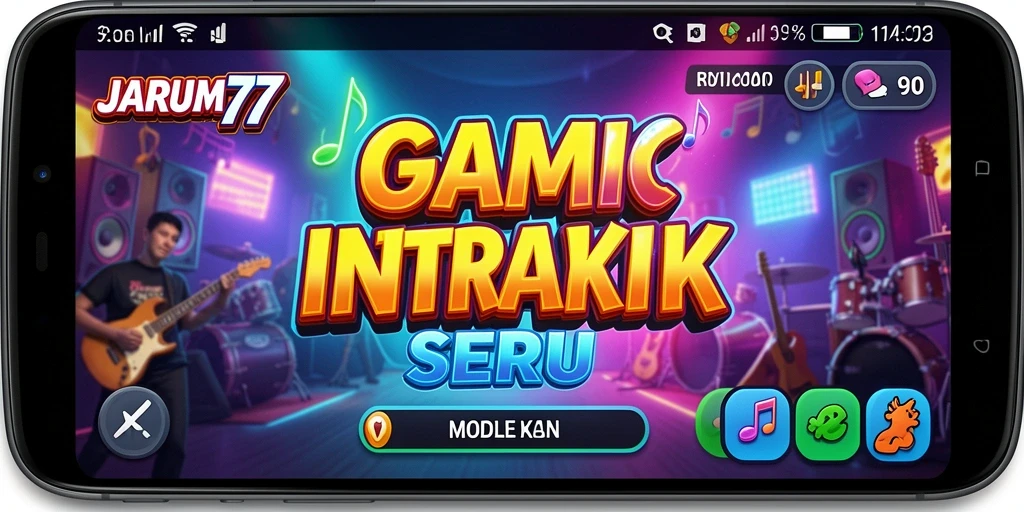 Tangkapan layar dari gameplay JARUM77 yang menampilkan antarmuka interaktif.