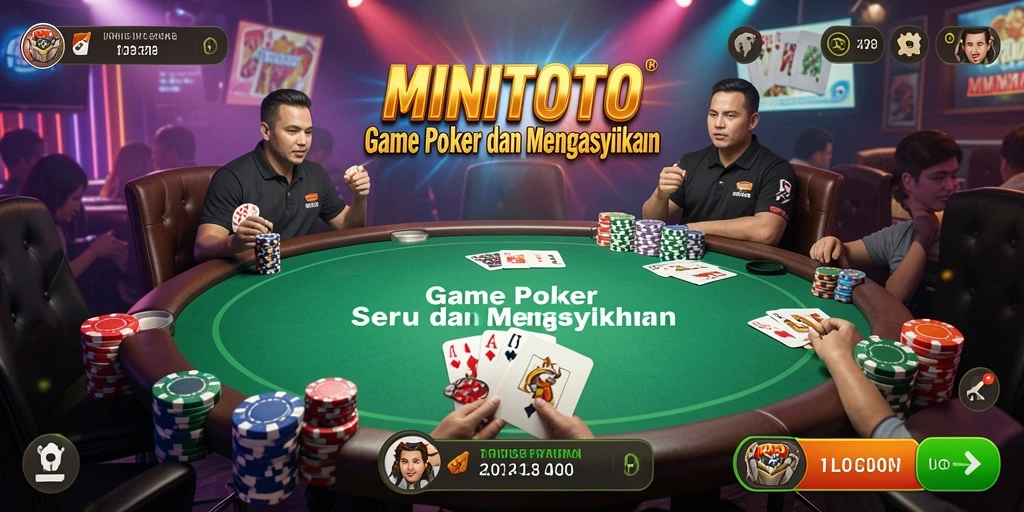 Gameplay seru di MINITOTO dengan suasana Poker yang mendebarkan.