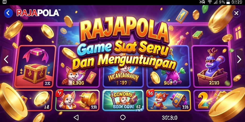 Screenshot gameplay RAJAPOLA yang menunjukkan keseruan bermain slot.