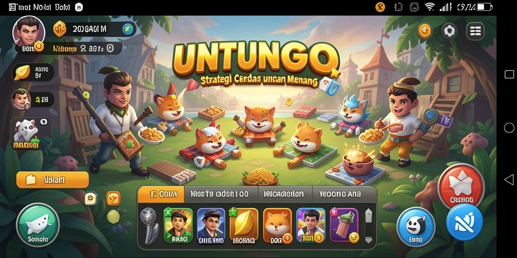 Tangkapan layar gameplay menyajikan ketegangan strategi dalam UNTUNGGO.